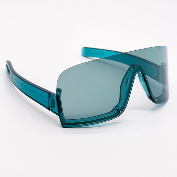 NEW GUCCI GG1637S 001 OVERSIZED BLUE MASK  SUNGLASSES GUCCI - Picture 1 of 12
